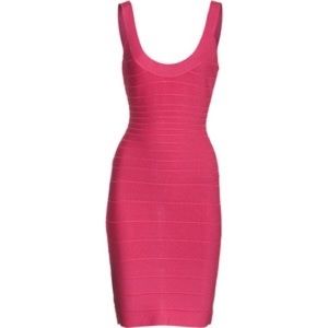 Herve Leger Sydney Dress in Fuschia! Worn once!